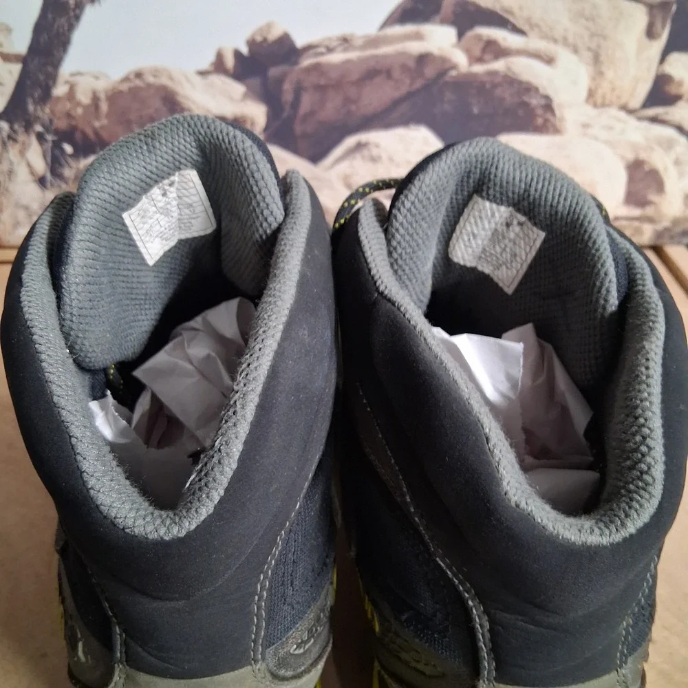 La Sportiva Nucleo High II GTX Hiking Boots Mens Grey Yellow Gore-Tex sz 13